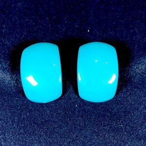 Blue fakelite earrings